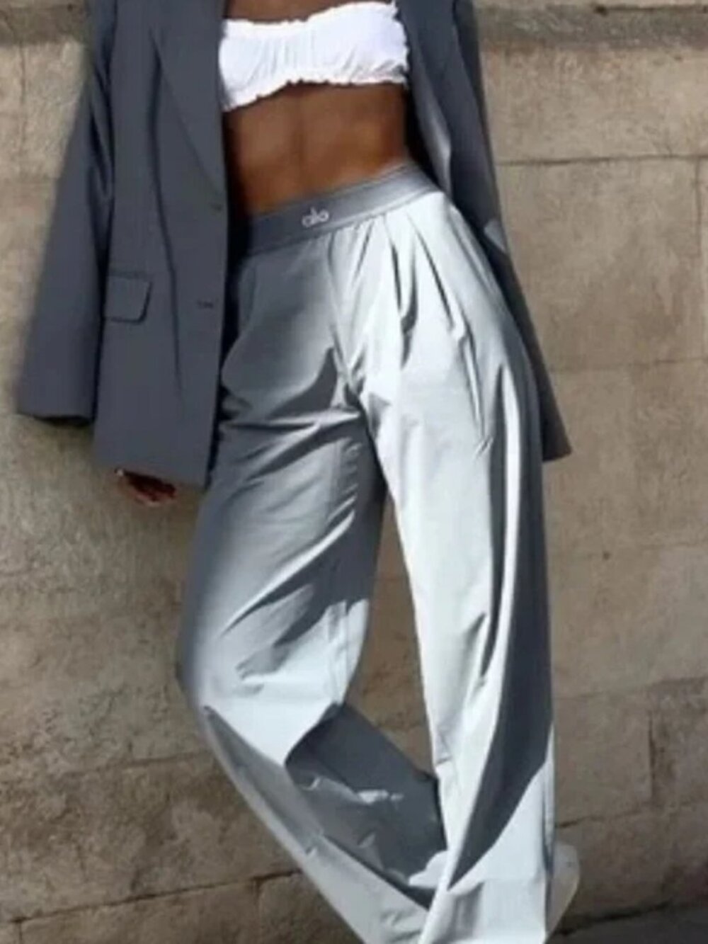 ALO Yoga💛 Suit Up Trouser Steel Grey💓NWT Regular-30" Inseam